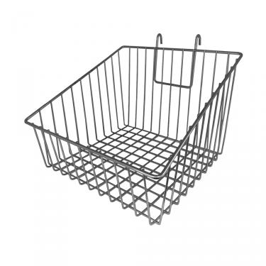 Grid Slant Basket | 12" x 12" x 8" Chrome