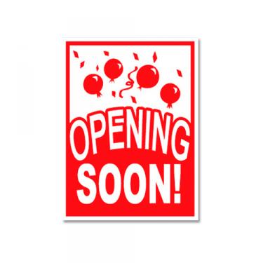 Sign "Opening Soon" Card Stock