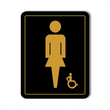 Disabled Women's Washroom Sign Card 
