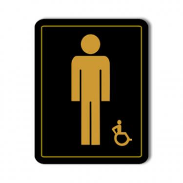 Sign Men's Disabled Washroom Card 