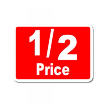 Sign "1/2 Price" Card