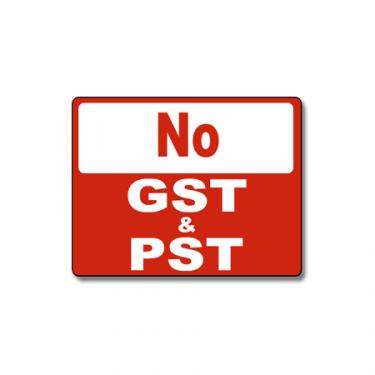 Sign "No GST & PST" Card
