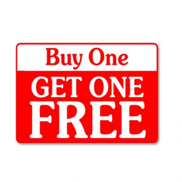Sign "Buy One Get One Free" Card