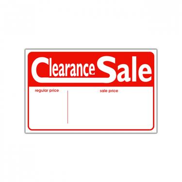 Sign "Clearance Sale" Card