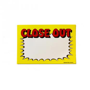  Close-Out Sign Pack of 100 Piece