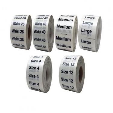 Adhesive Sizing Labels - Choose from a wide selection of sizes.